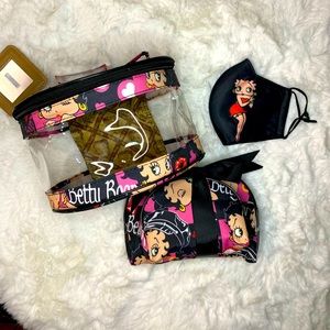 Betty Boop Makeup Bag 3 piece set with mask